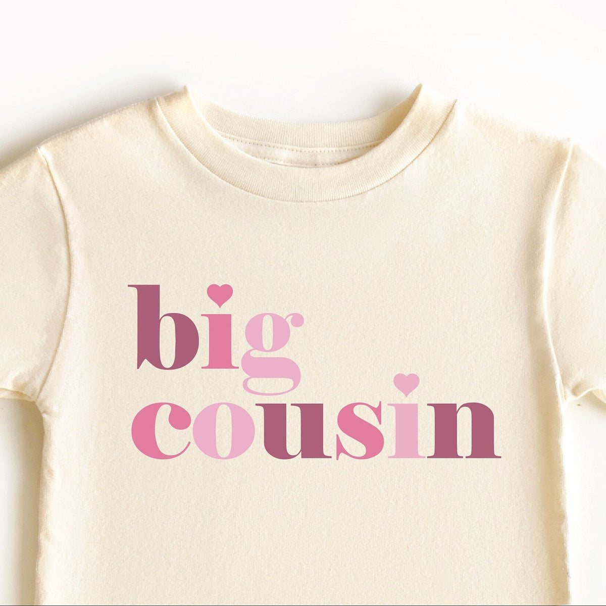 Big Cousin T-Shirt – Pink Big Cousin Announcement Kids Tee