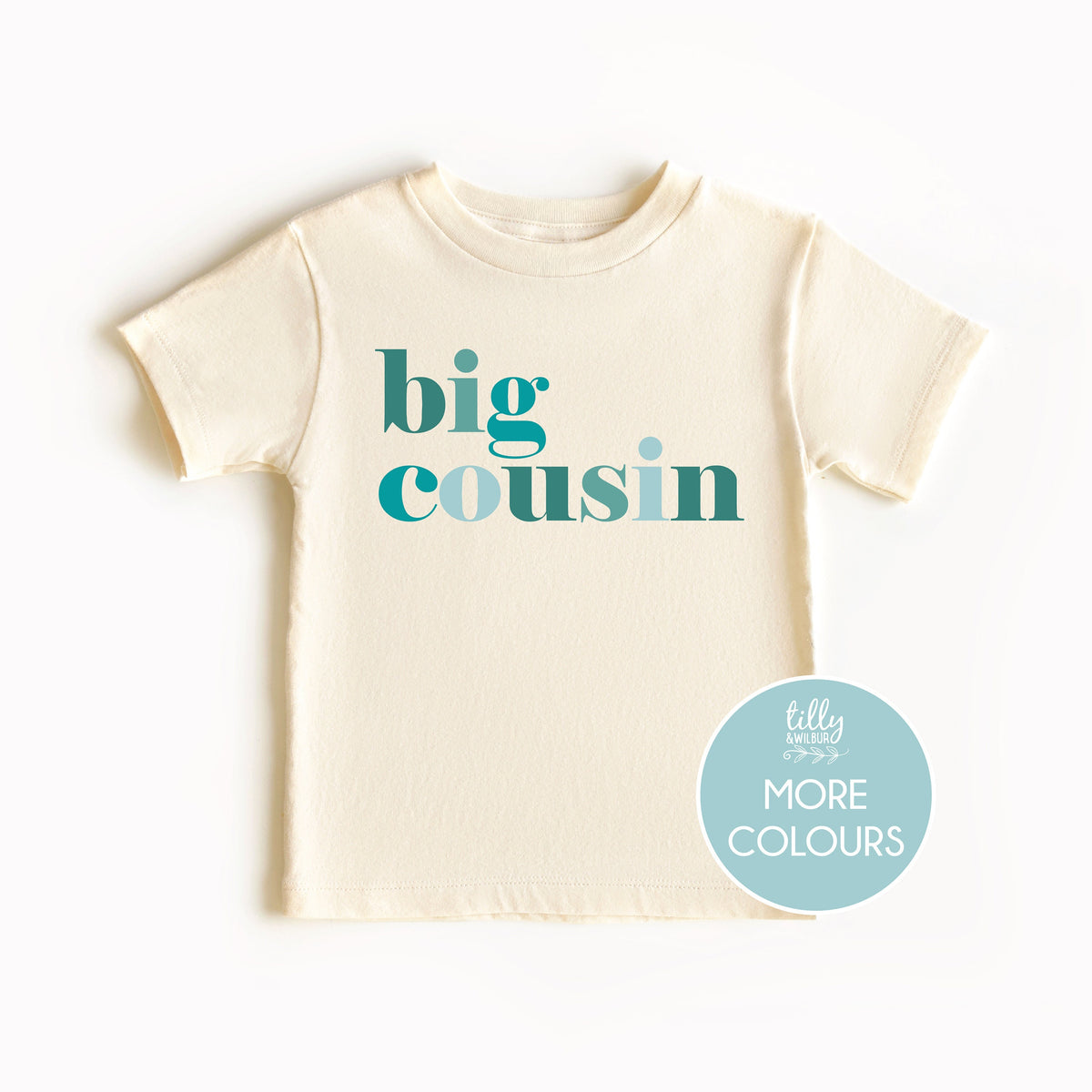 Big Cousin T-Shirt - Blue Print Cousin Kids Tee or Jumper