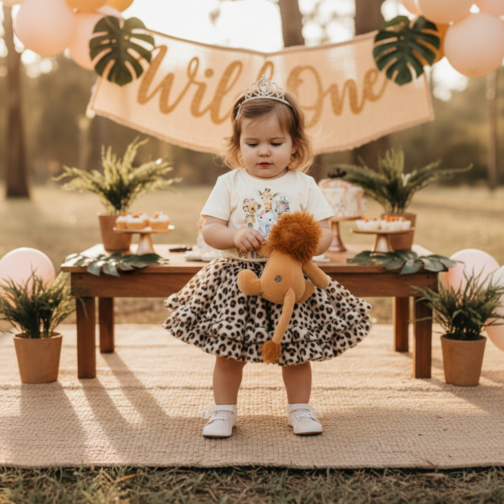 Wild One First Birthday T-Shirt – Safari Animals Tee