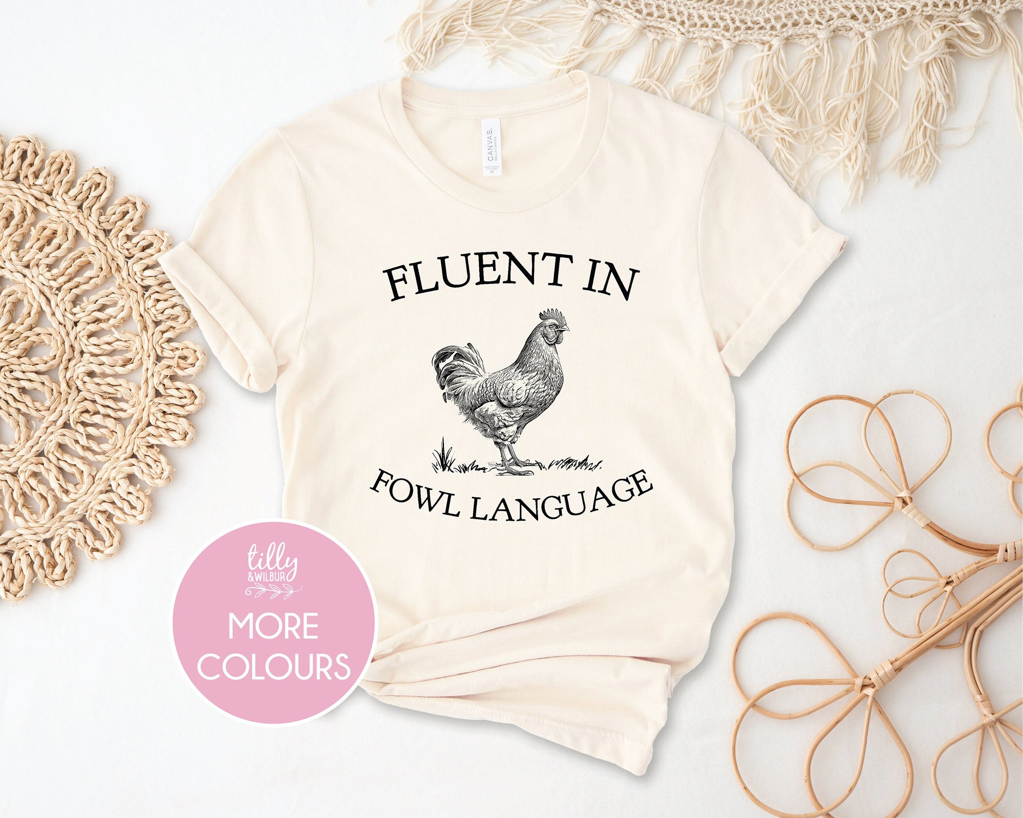 Fluent in Fowl Language T-Shirt, Funny Chicken T-Shirt, Sarcastic Quote, Chicken Mama T-Shirt, Chicken T-Shirt, Crazy Chicken Lady T-Shirt