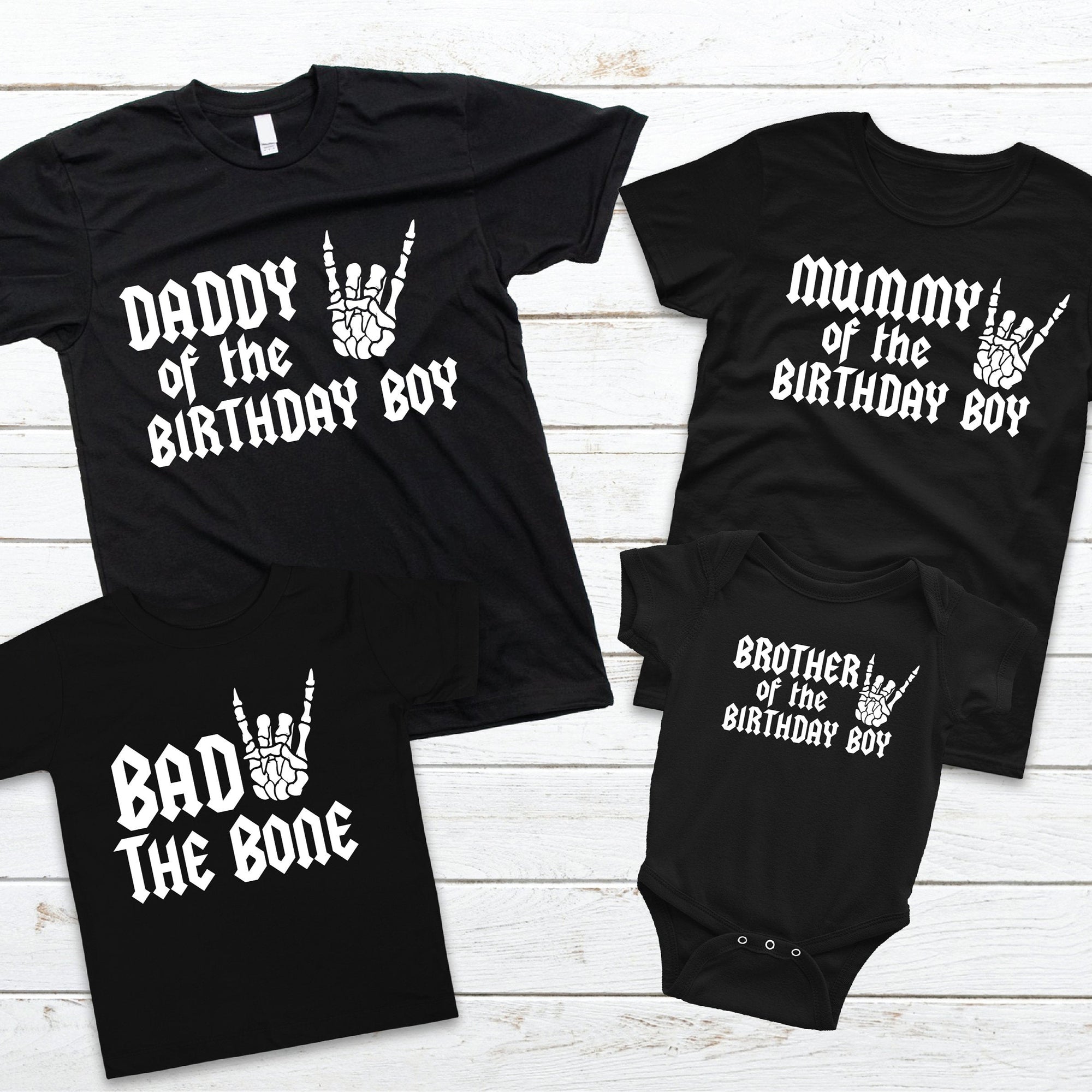 Matching 2nd Birthday Set, Bad Two The Bone T-Shirt, 2 Year Old T-Shirt, Two Year Old T-Shirt, Rock N Roll Party, Born Two Rock