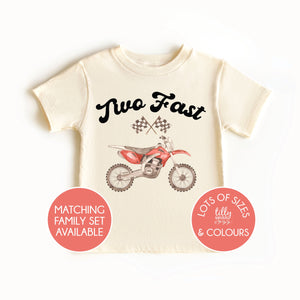 Two Fast T-Shirt, Motorbike Two Fast T-Shirt, 2nd Birthday T-Shirt, Second Birthday, Two Birthday Gift, 2nd Birthday, 2 Birthday T-Shirt