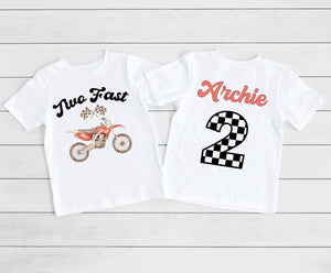 Two Fast T-Shirt, Personalised Two Fast T-Shirt, 2nd Birthday T-Shirt, Second Birthday, Two Birthday Gift, 2nd Birthday, 2 Birthday T-Shirt