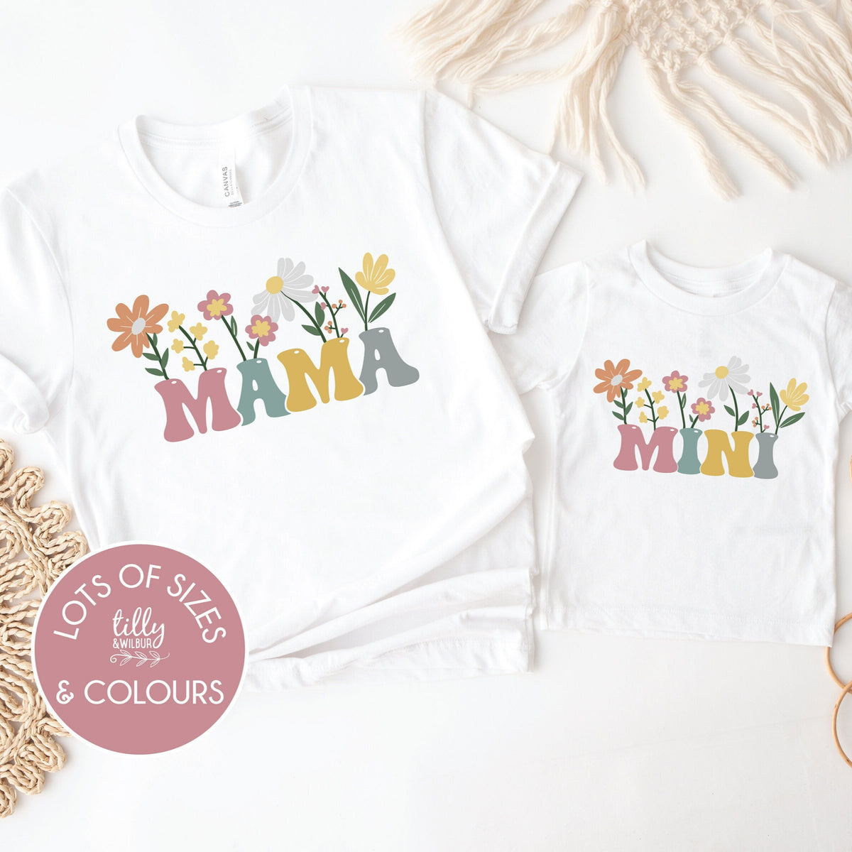 Mama &amp; Me, Mama T-Shirt, Mini Bodysuit, Mama And Mama&#39;s Mini Matching Outfits, Our First Mother&#39;s Day, Mother Daughter, Mother Son Gift