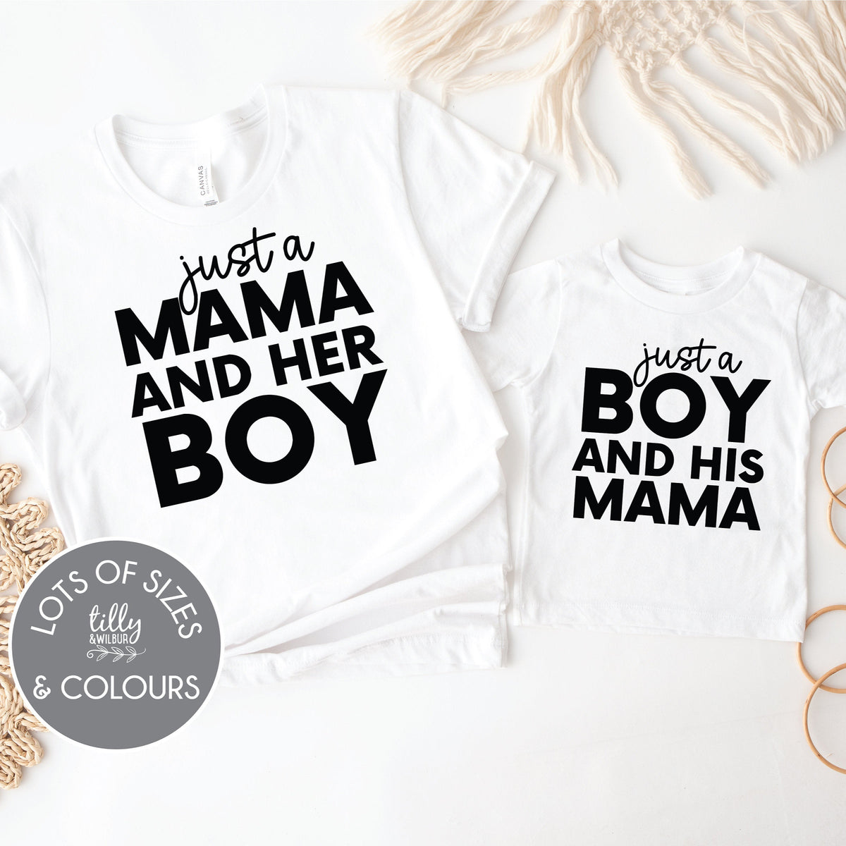 Mama &amp; Me, Just A Mama And Her Boy T-Shirt, Just A Boy And His Mama, Mama And Mama&#39;s Boy Matching, First Mother&#39;s Day, Mother Son Gift