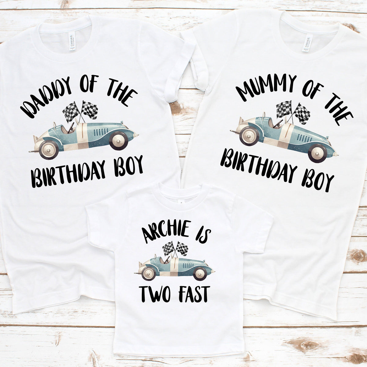 Matching Two Fast Birthday Set, Mummy of the Birthday Boy, Daddy of the Birthday Boy, Second Birthday T-Shirt, 2 Birthday, Matching Set