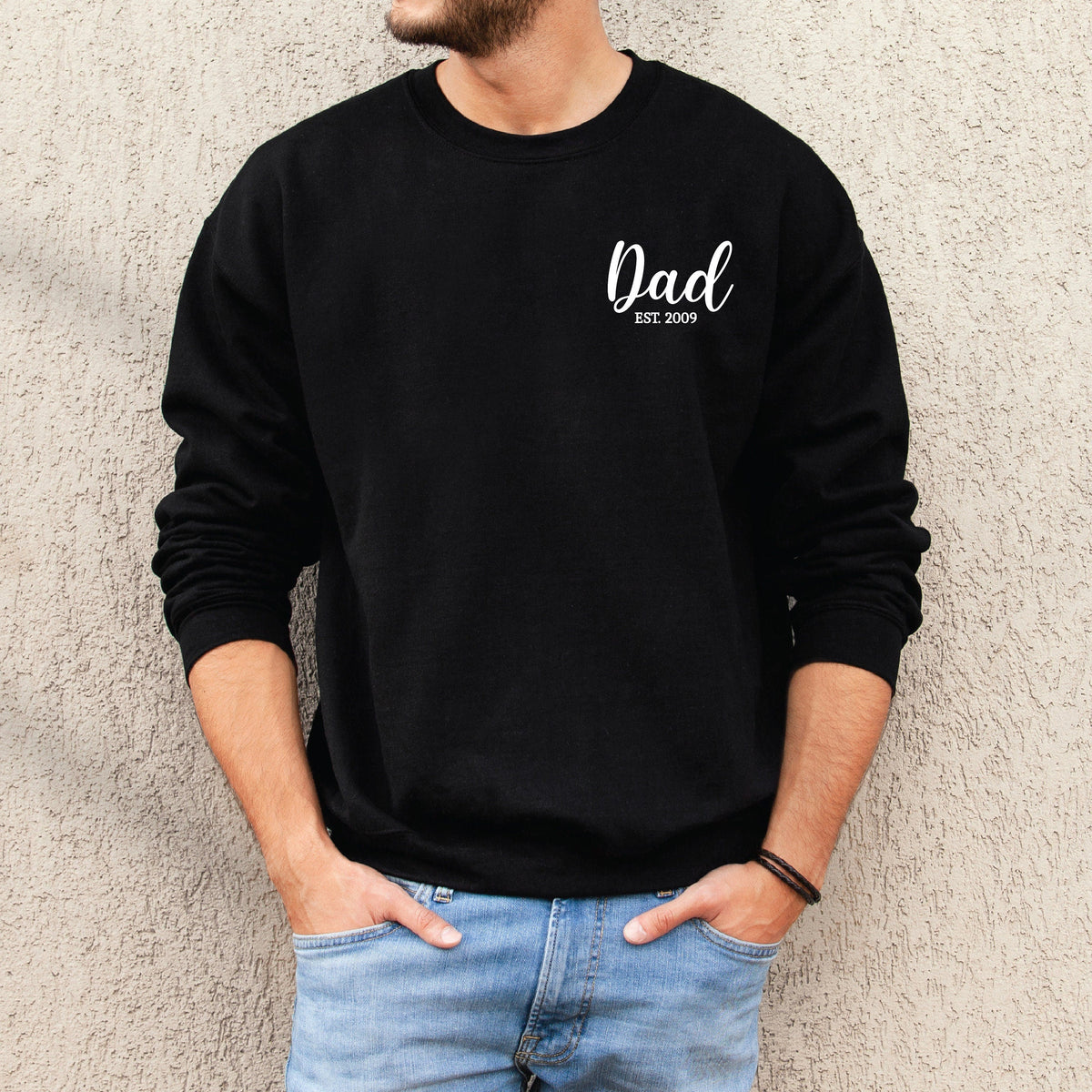 Dad Sweatshirt, Dad Est Sweatshirt, 1st Father&#39;s Day Gift, Personalised Dad Gift, Dad Life Jumper, New Dad Gift, Father&#39;s Day Jumper