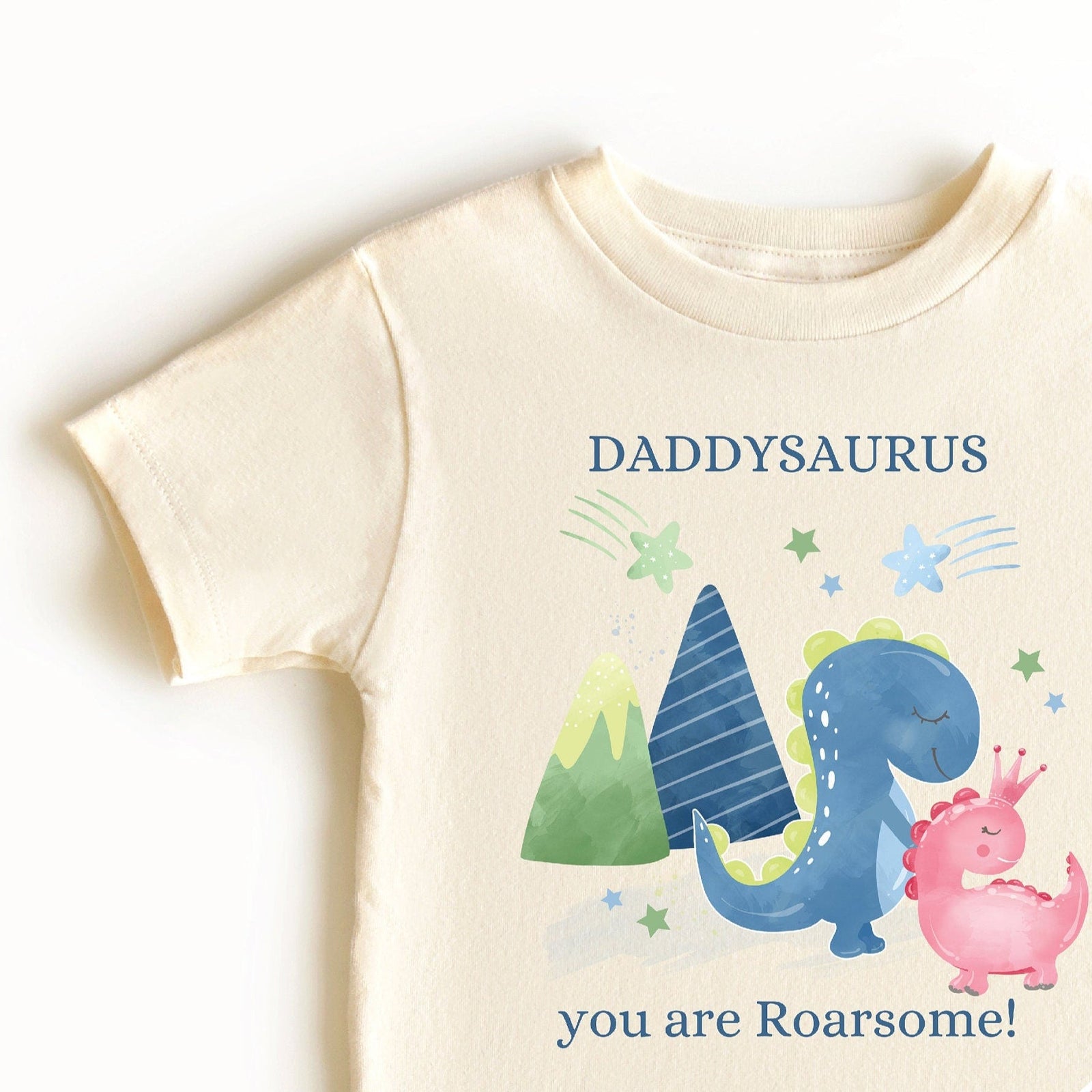 Daddysaurus You Are Roarsome matching set - pink dinosaur
