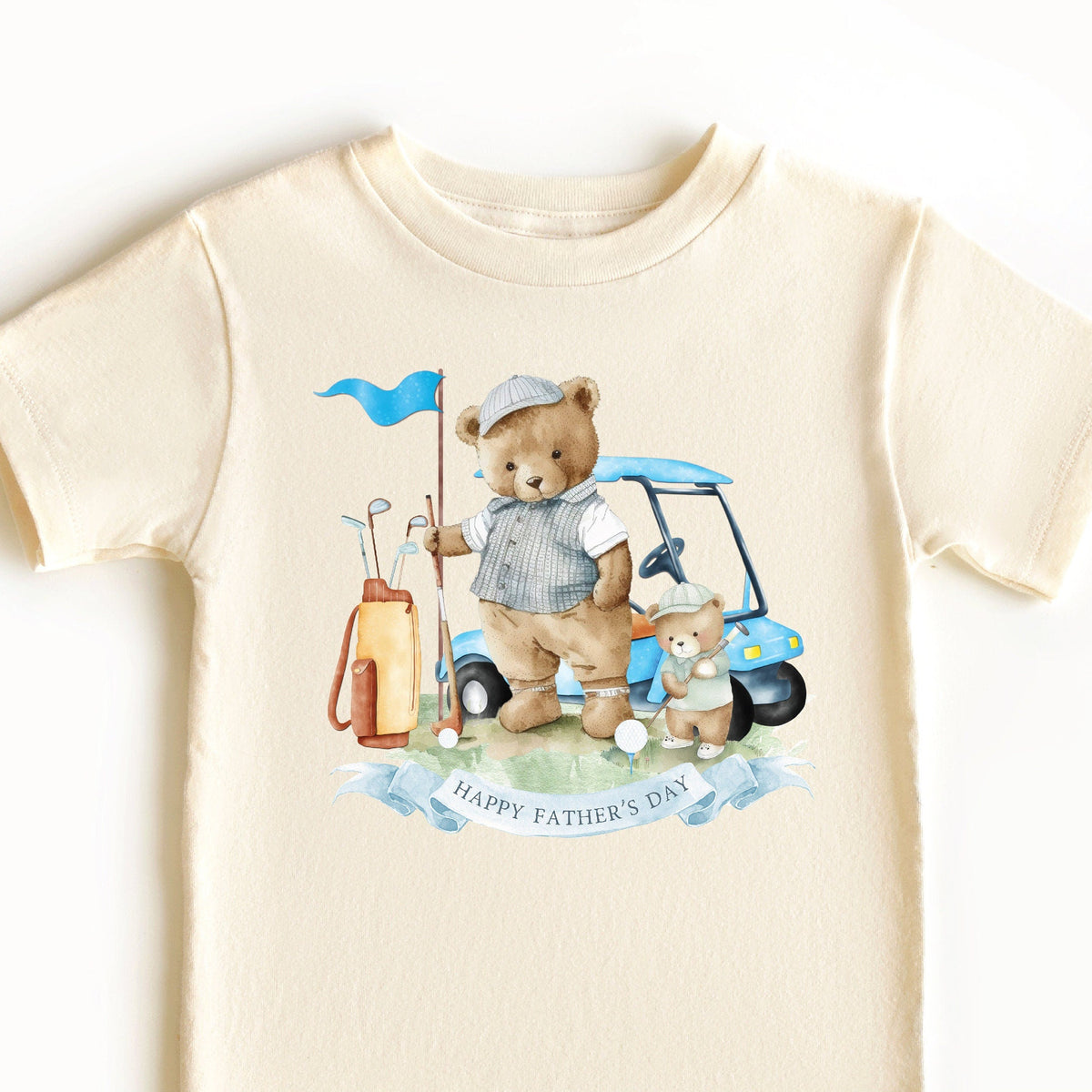 Happy Father&#39;s Day T-Shirt, Happy Father&#39;s Day Bodysuit, Golf Daddy, Golf Teddy Bear, Daddy &amp; Baby Bear, 1st Father&#39;s Day, First Fathers Day