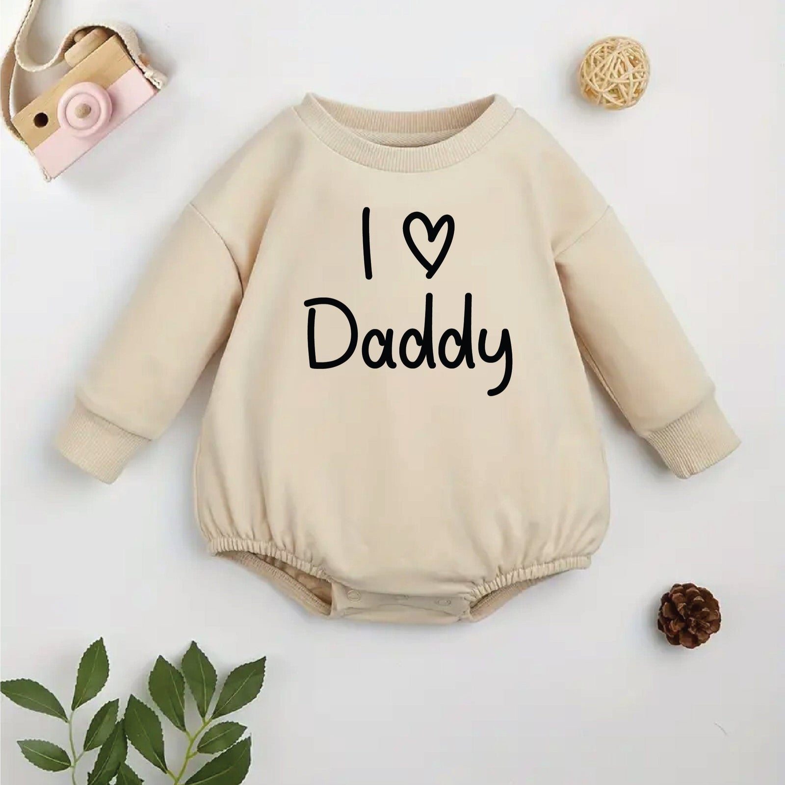 I Love Daddy Baby Jumper, I Love Daddy Bodysuit, I Love Daddy Bubble Bodysuit, Father's Day Romper, Father's Day Bodysuit, 1st Father's Day