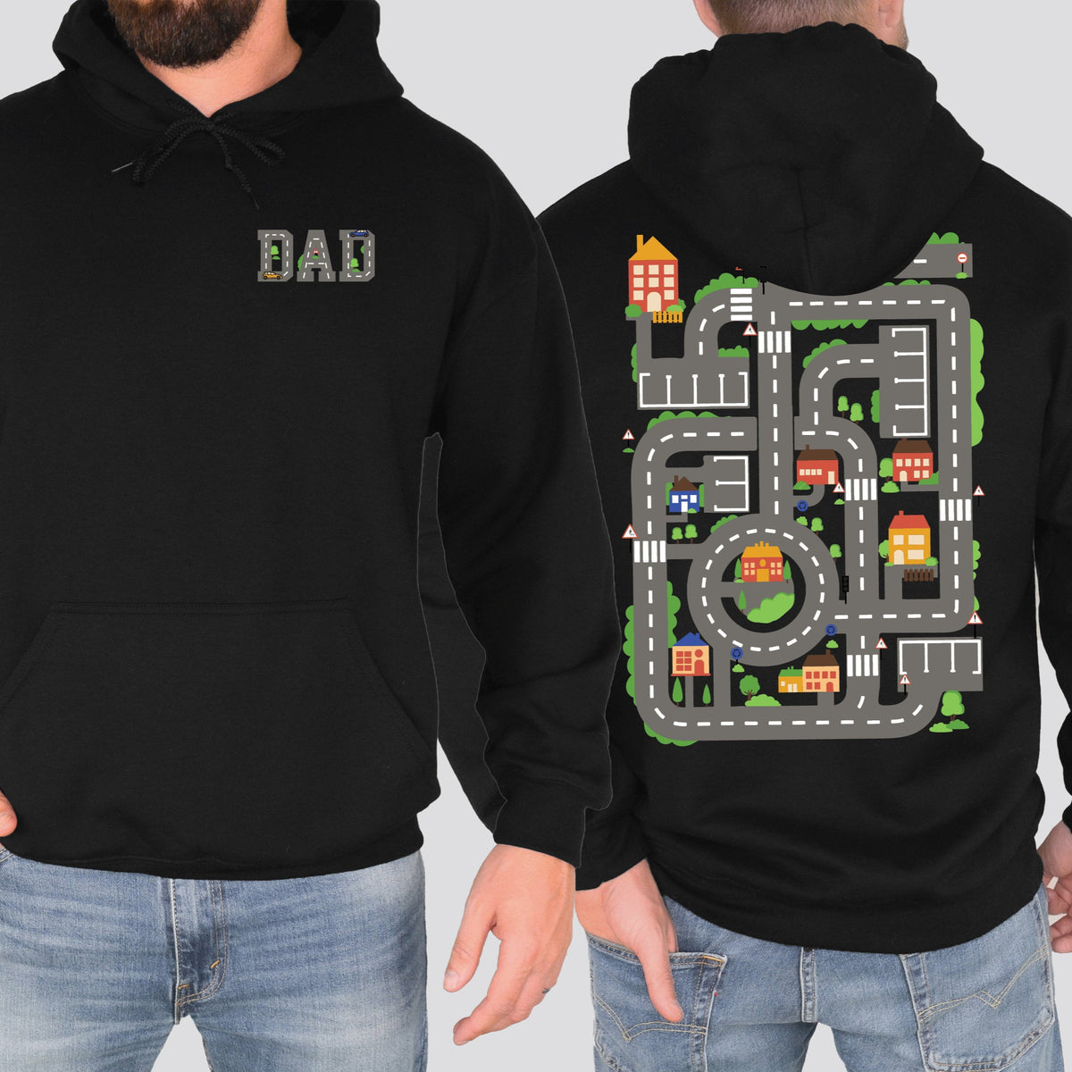 Dad Car Play Mat Shirt – Kids Drive Cars Back Massage Tee