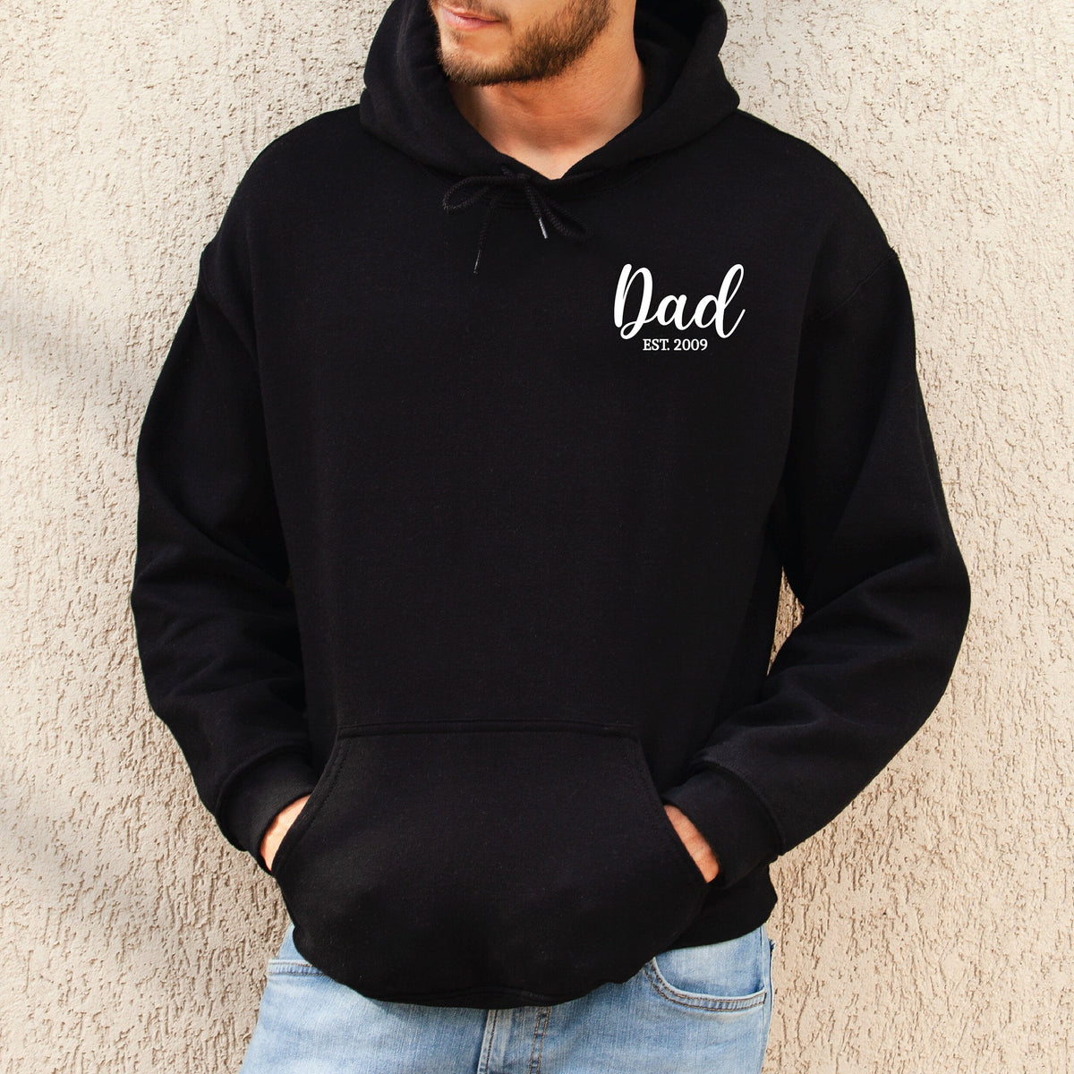 Dad Hoodie, Dad Est Sweatshirt, 1st Father&#39;s Day Gift, Personalised Dad Gift, Dad Life Jumper, New Dad Gift, Father&#39;s Day Jumper