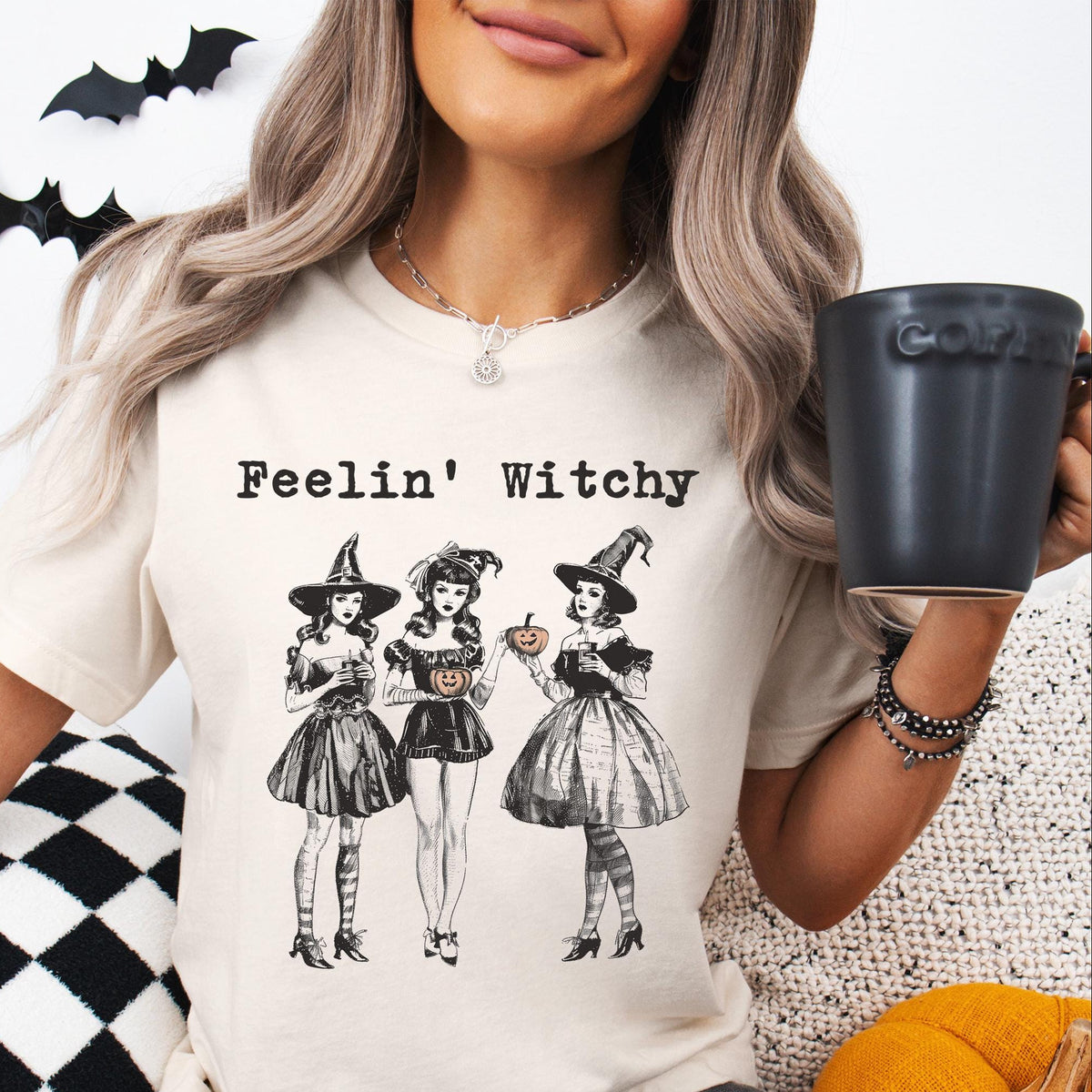 Feelin&#39; Witchy T-Shirt, Halloween T-Shirt, Witch Halloween Costume, Funny Halloween Shirt, Trick Or Treat, Witchy T-Shirt, Witchy Girls