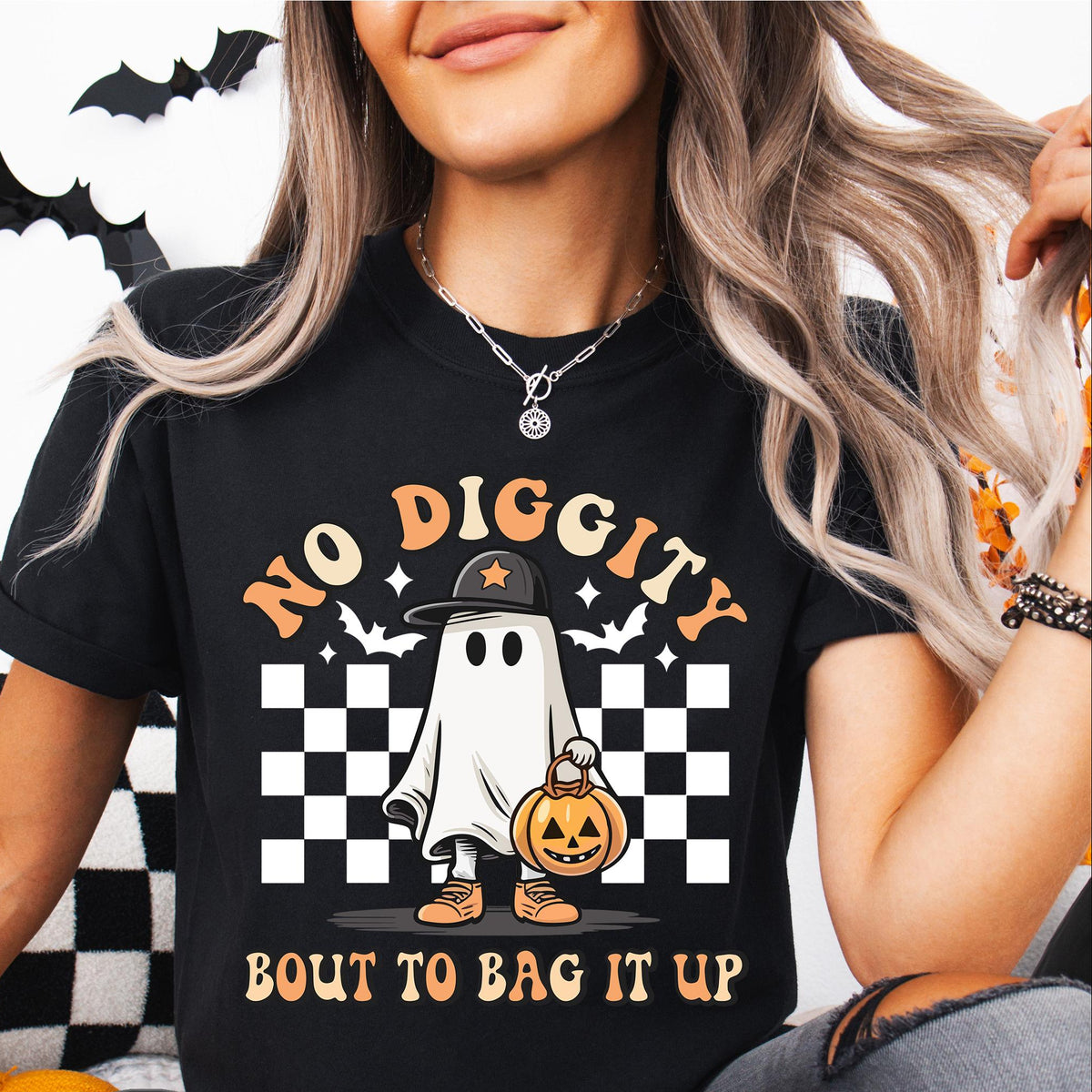 No Diggity T-Shirt, Halloween T-Shirt, Ghost Halloween Costume, Funny Halloween Shirt, Trick Or Treat, No Diggity Ghost T-Shirt