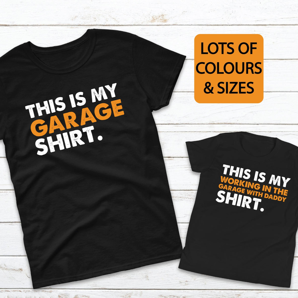 This Is My Garage Shirt | This Is My Working In The Garage With Daddy Shirt (MORE COLOURS &amp; STYLES)