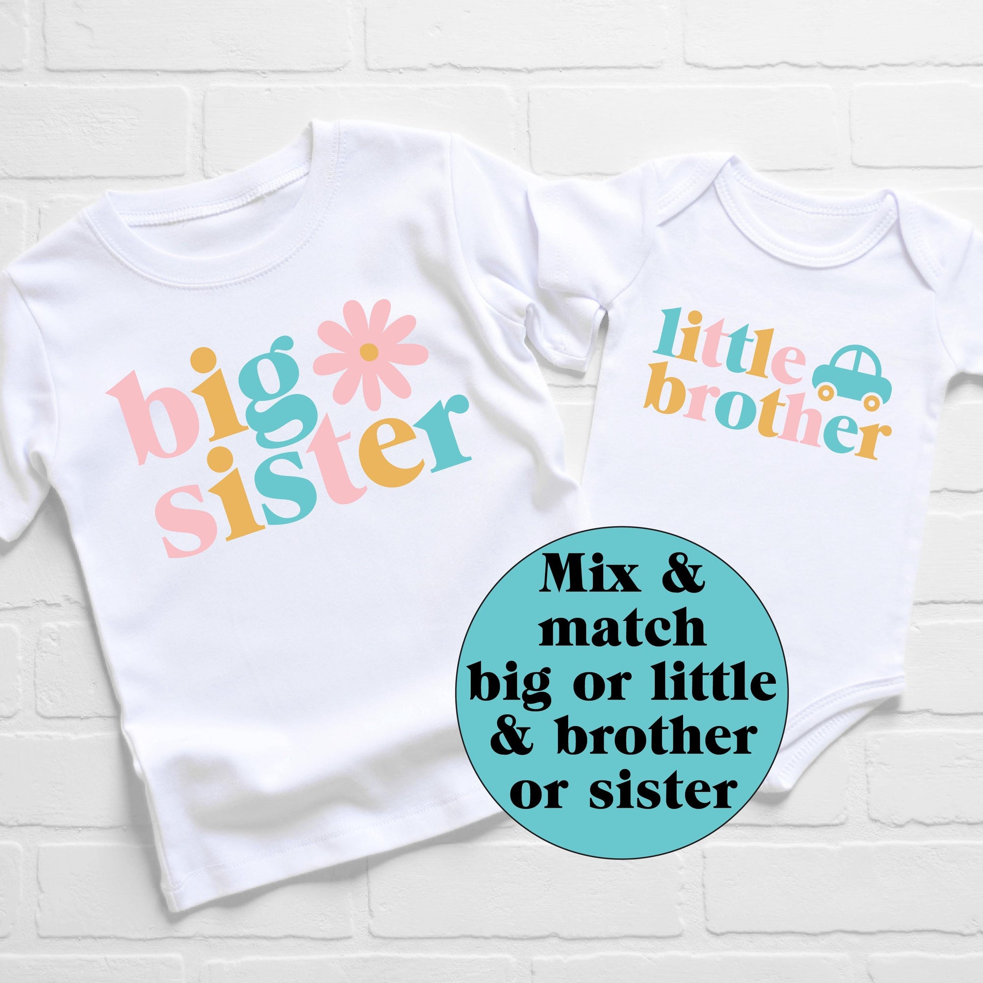 Big Sister and Little Brother matching garments