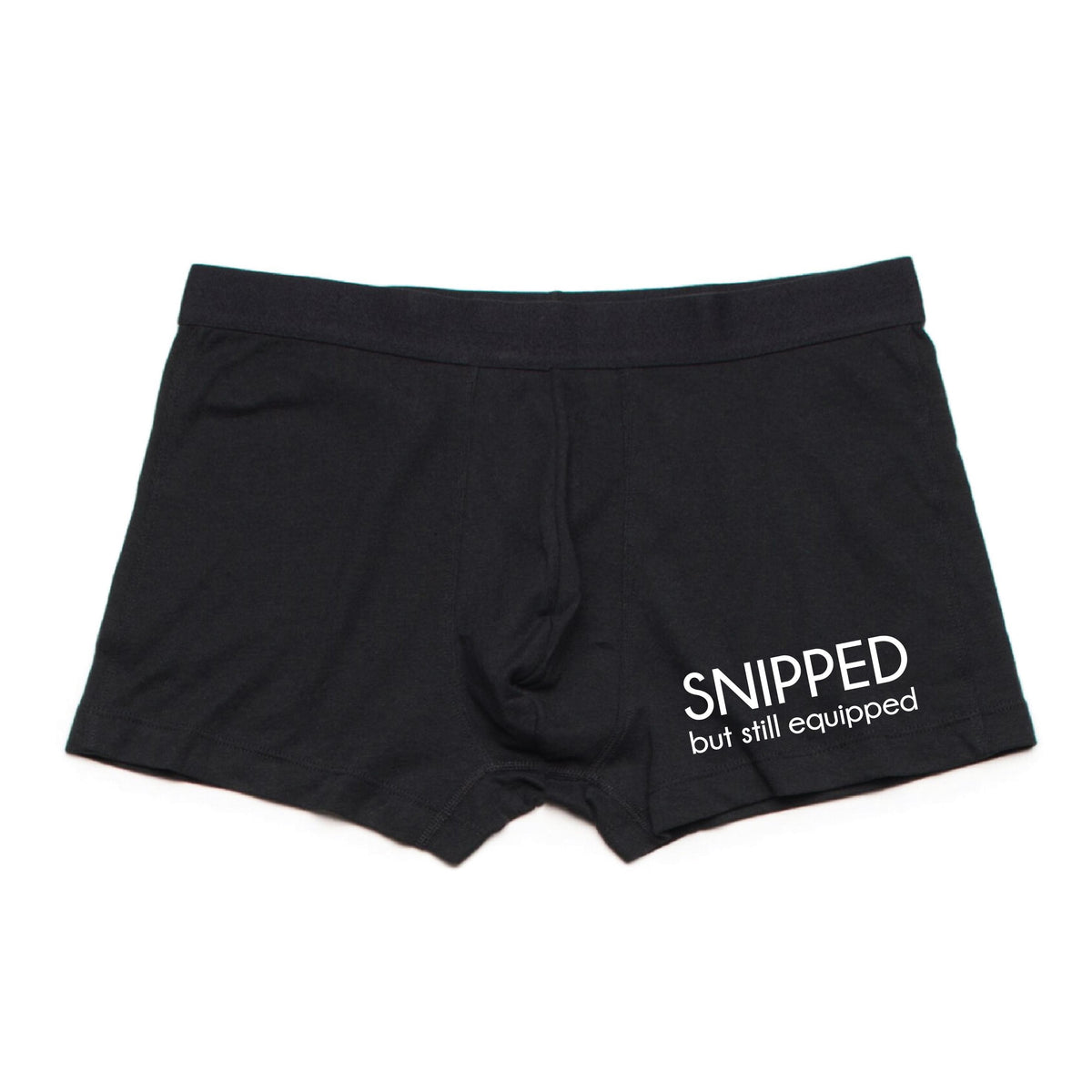 Snipped But Still Equipped Undies, Men&#39;s Boxer Briefs, Funny Guy Underwear, Novelty Boxer Shorts, Quality Garments (NOT Target Kmart etc)