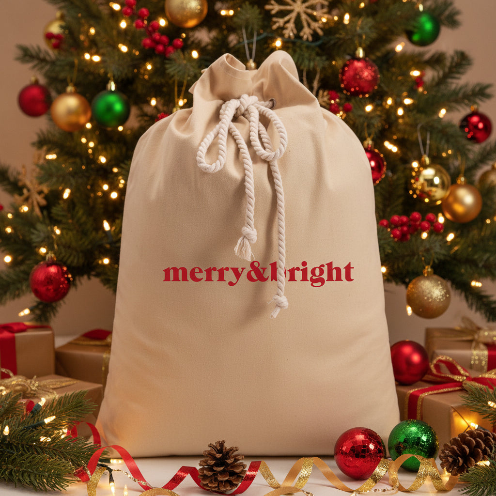 Merry &amp; Bright Santa Sack