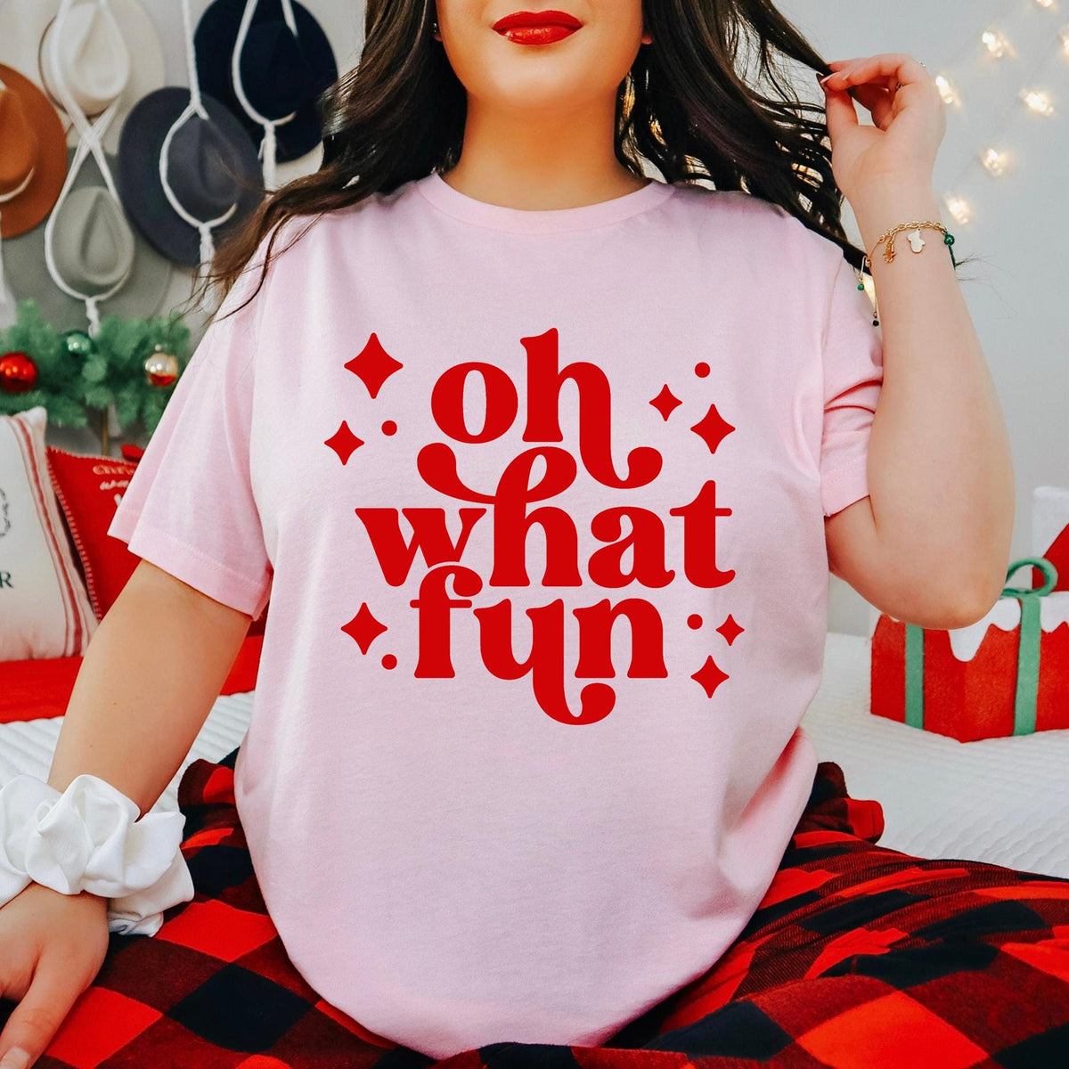 Oh What Fun Christmas T-Shirt, Christmas T-Shirt, Oh What Fun T-Shirt, Cute Christmas Day T-Shirt, Pastel Christmas T-Shirt