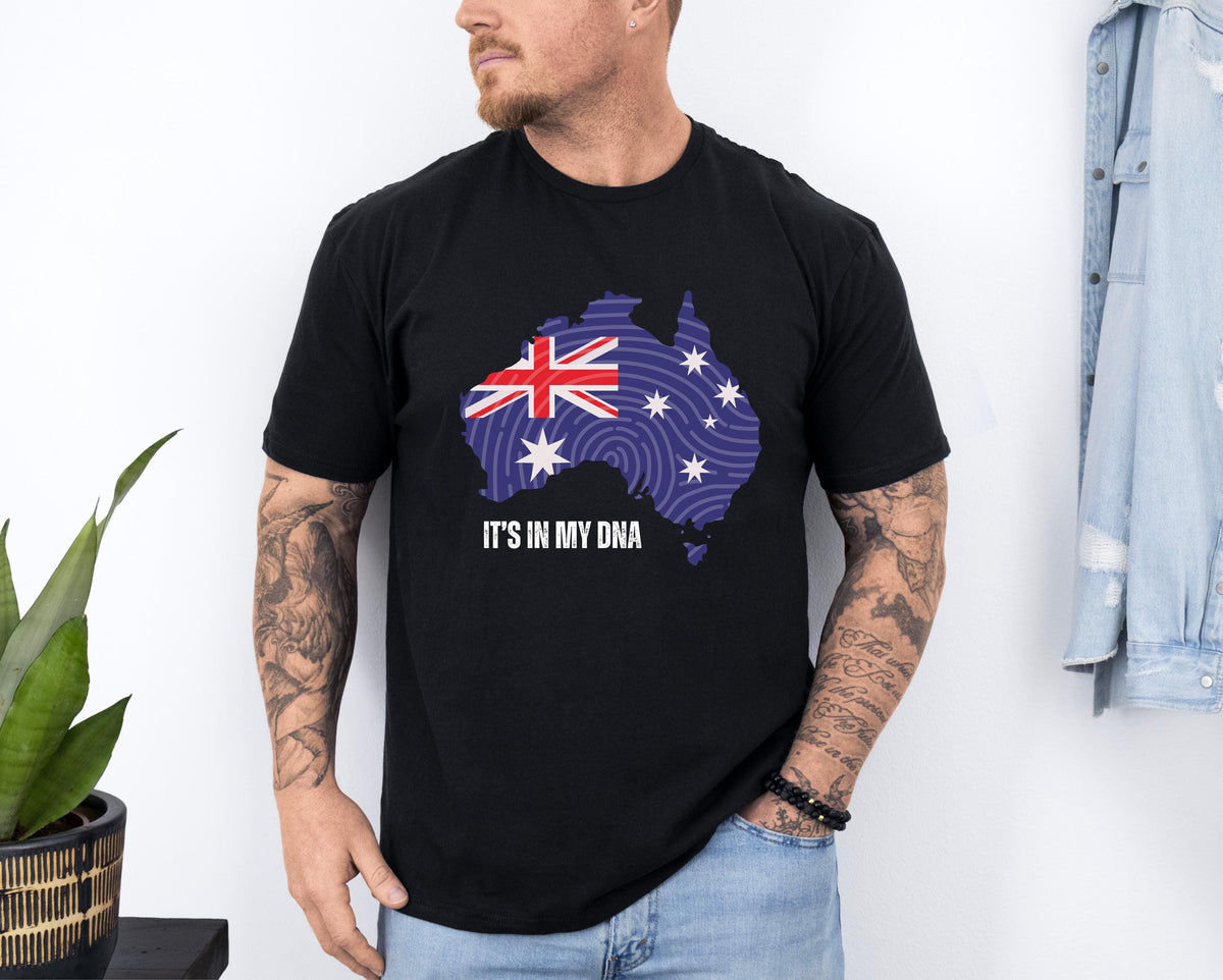 It&#39;s In My DNA T-Shirt, Australia Day T-Shirt, Aussie DNA T-Shirt, Aussie Fingerprint T-Shirt, Australiana, Australia Theme