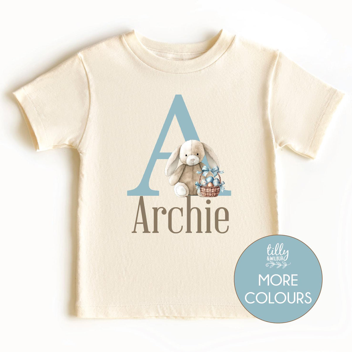 Personalised Easter T-Shirt, Custom Easter Shirt, Lop Ear Bunny, Easter T-Shirt, Boy&#39;s Easter Bunny Gift, Boy&#39;s Easter Shirt, Easter Gift