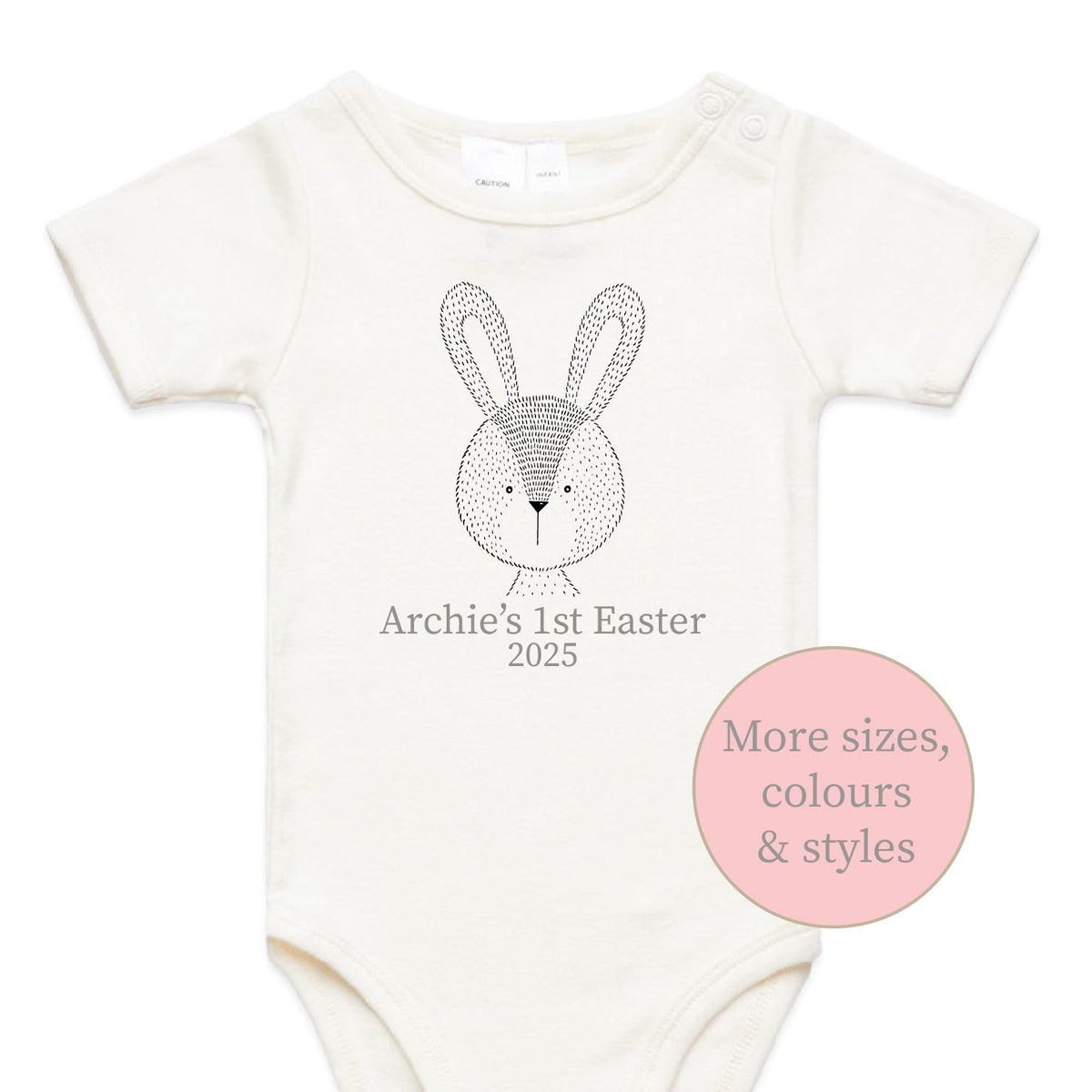 Personalised 1st Easter Baby Bodysuit, First Easter Baby Bodysuit, Newborn Easter Gift, 1st Easter Outfit, Baby&#39;s 1st Easter, Bunny Rabbit
