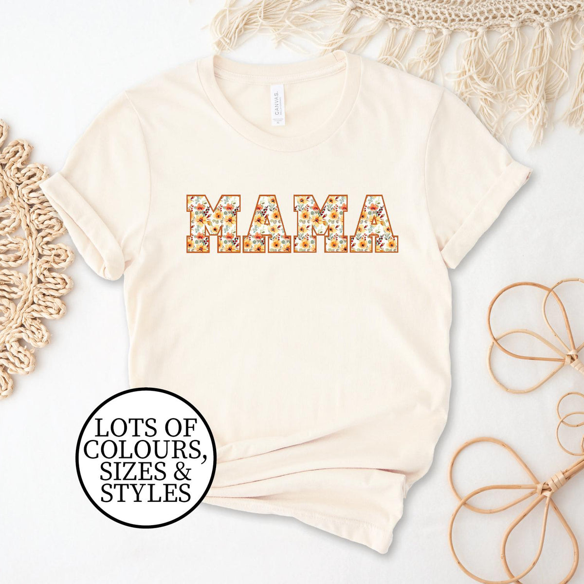 Mama T-Shirt, Floral Mama Print, Mum Gift, Mother&#39;s Day Gift, Matching Family T-Shirts, Mum Birthday, Mama Birthday, Mama Gift, Mama Shirt