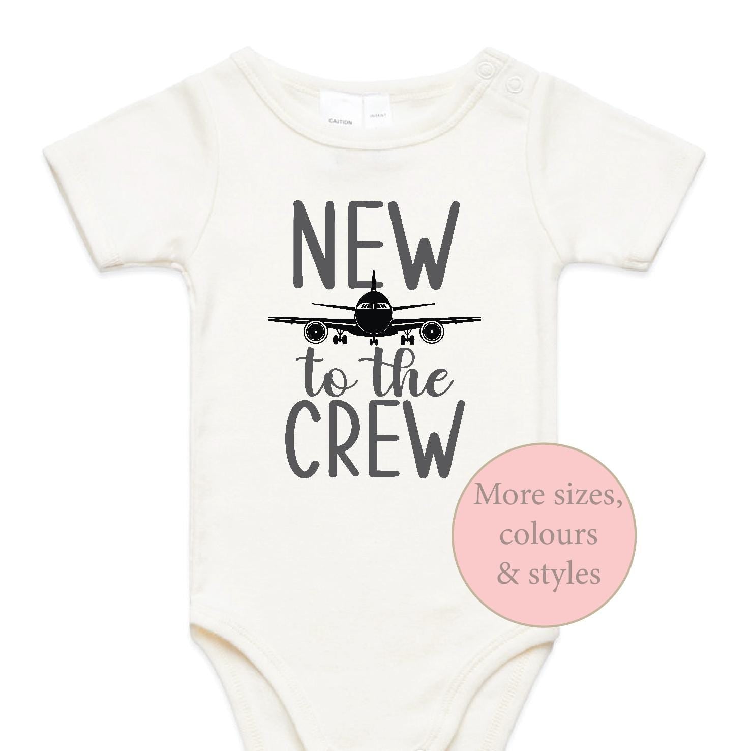 New To The Crew Bodysuit, Pilot Bodysuit, Plane Bodysuit, Airport Bodysuit, Flight Crew Bodysuit, Airline Bodysuit, Air Hostess Bodysuit