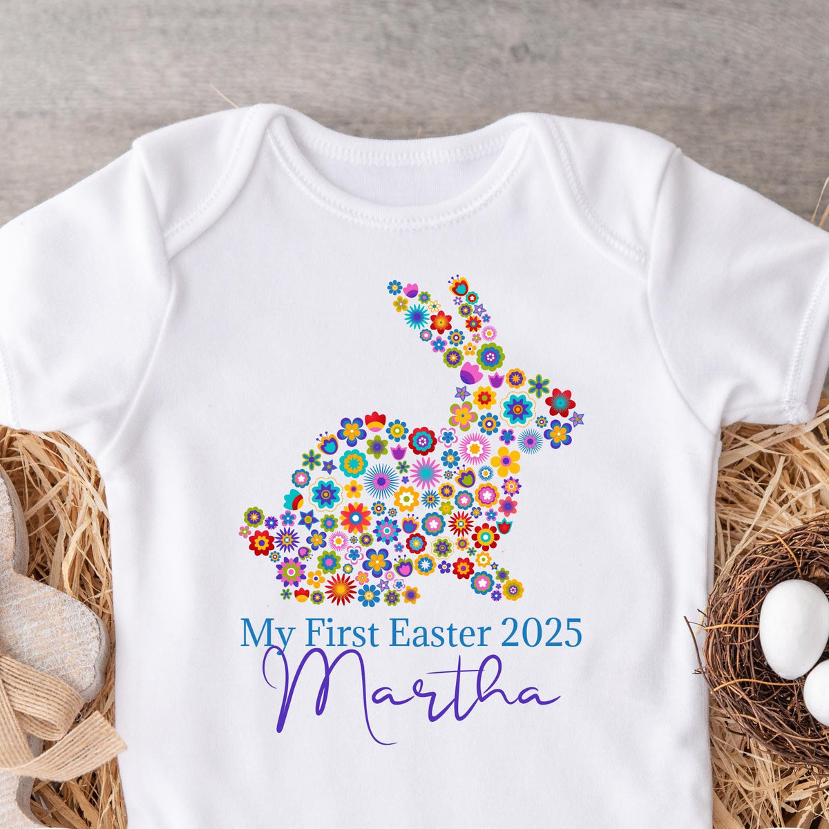 Personalised 1st Easter Baby Bodysuit, Custom Easter Bodysuit, My First Easter Bodysuit, My 1st Easter Outfit, Easter Baby Gift , Easter