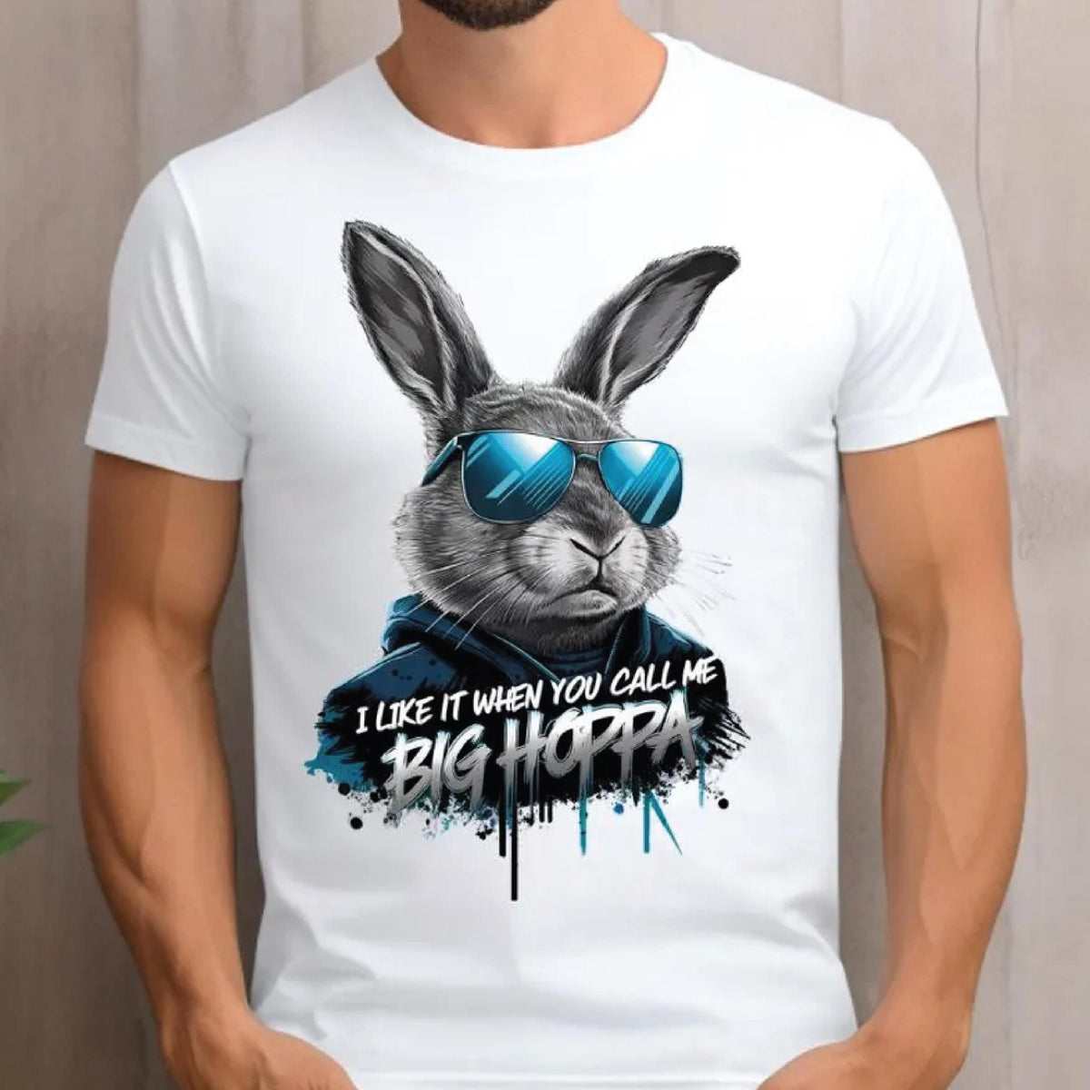Big Hoppa Funny Easter Shirt | Adult Easter Bunny Tee | Funny Easter Shirt for Men