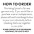 a black and white photo with a quote about how to order