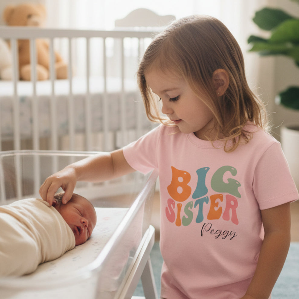 Big Sister With Name, Sister Announcement, Personalised Big Sister Gift, Pregnancy Announcement Shirt, I'm Going To Be A Big Sister Shirt