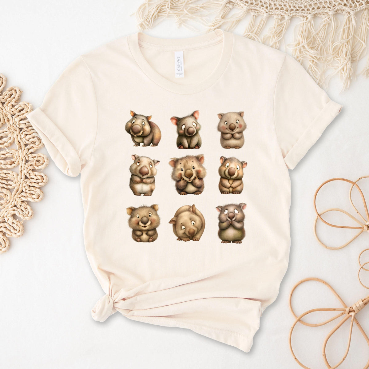 Wombat T-Shirt | All Sizes &amp; Colours | Aussie Wildlife for Animal Lovers | Australian Gift | Wombat Tee | Wombat Gift | Wombat Illustration