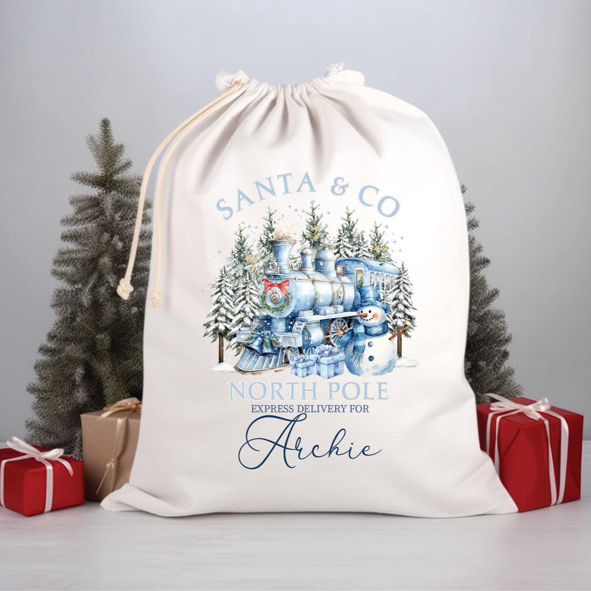 Personalised Santa Sack, Special Delivery, 50cm x 70cm, High Quality Cotton Linen, Christmas Gift Bag, Christmas Keepsake, Xmas Stocking
