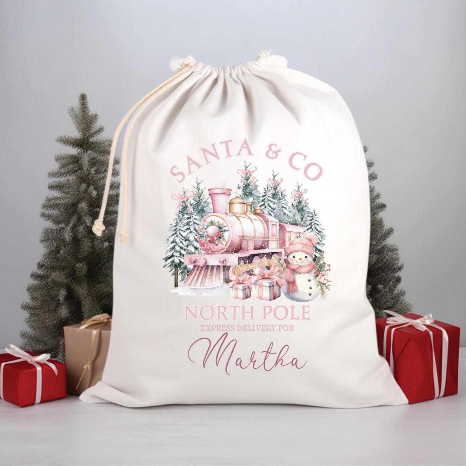 Personalised Santa Sack, Special Delivery, 50cm x 70cm, High Quality Cotton Linen, Christmas Gift Bag, Christmas Keepsake, Xmas Stocking