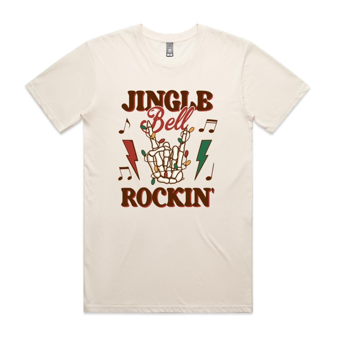 Jingle Bell Rockin&#39; T-Shirt, Multiple Sizes &amp; Colours, Funny Christmas Tee, Retro Santa Shirt, Holiday Gift for Everyone, Music Lover