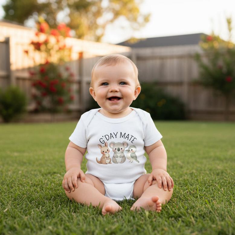 G'day Mate Bodysuit Or T-Shirt, More Sizes &amp; Colours, Australia Day T-Shirt