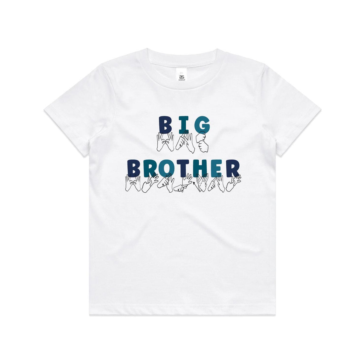 Auslan Big Brother T-Shirt | More Colours | Sign Language Sibling Tee | ASL Inspired Pregnancy Announcement
