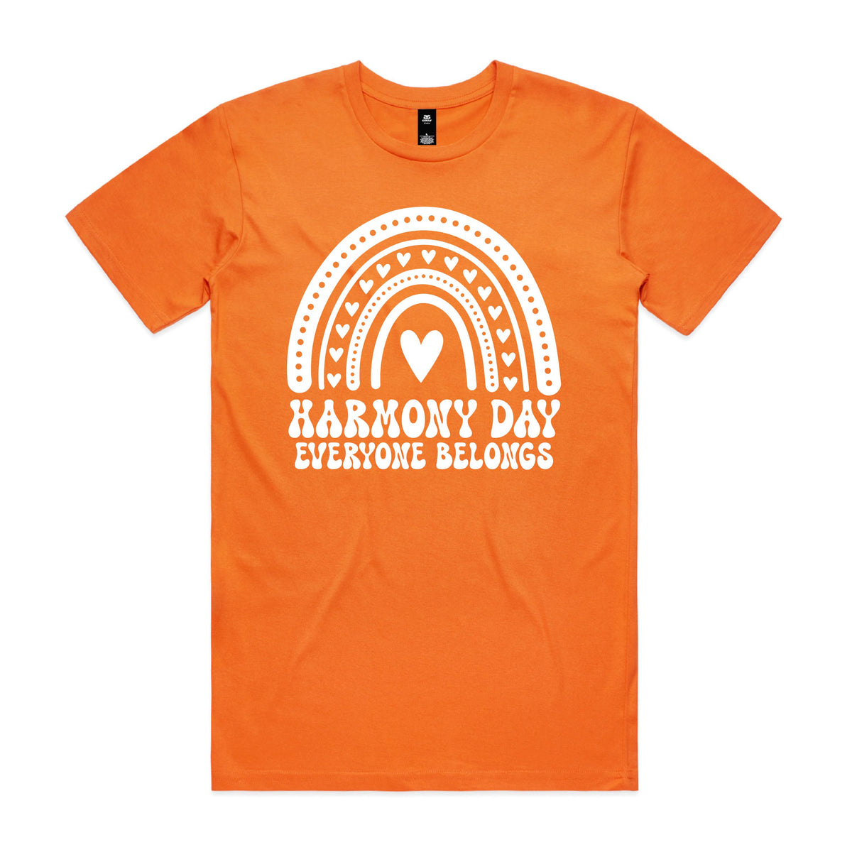 Harmony Day Everyone Belongs Graphic Tee | Orange Day Shirt | DTF Printed Australia