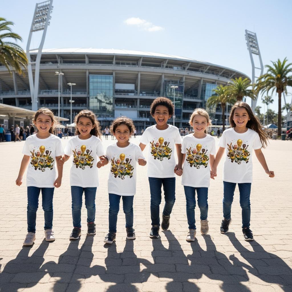 Aussie Soccer Animal Family Matching Shirt, World Cup Tee, Green Gold Australian Football Top