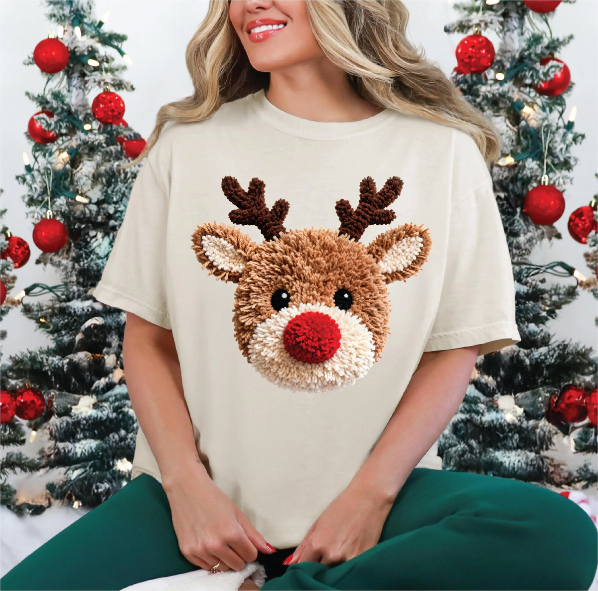Faux Yarn Reindeer (MORE COLOURS &amp; STYLES)