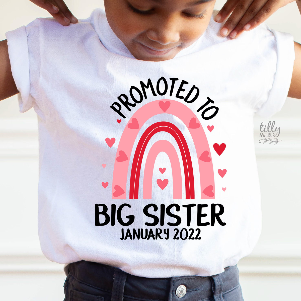 Promoted To Big Sister T-Shirt - Personalised Date