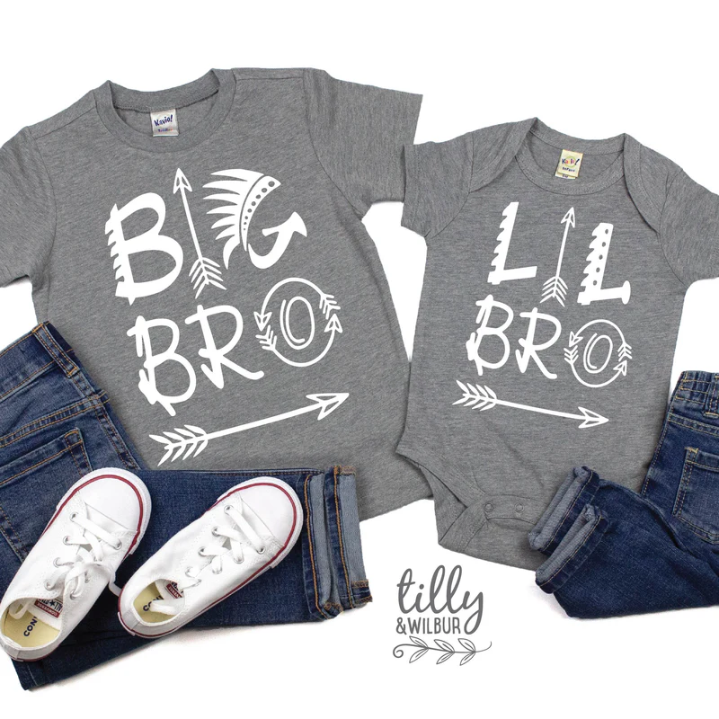 Big Bro Lil Bro Matching T-shirt or Bodysuit