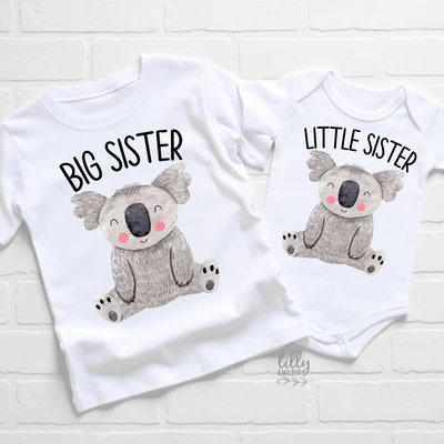 Big and Little Sibling Matching Koala Outfits- Lots of Colours and Sizes available!