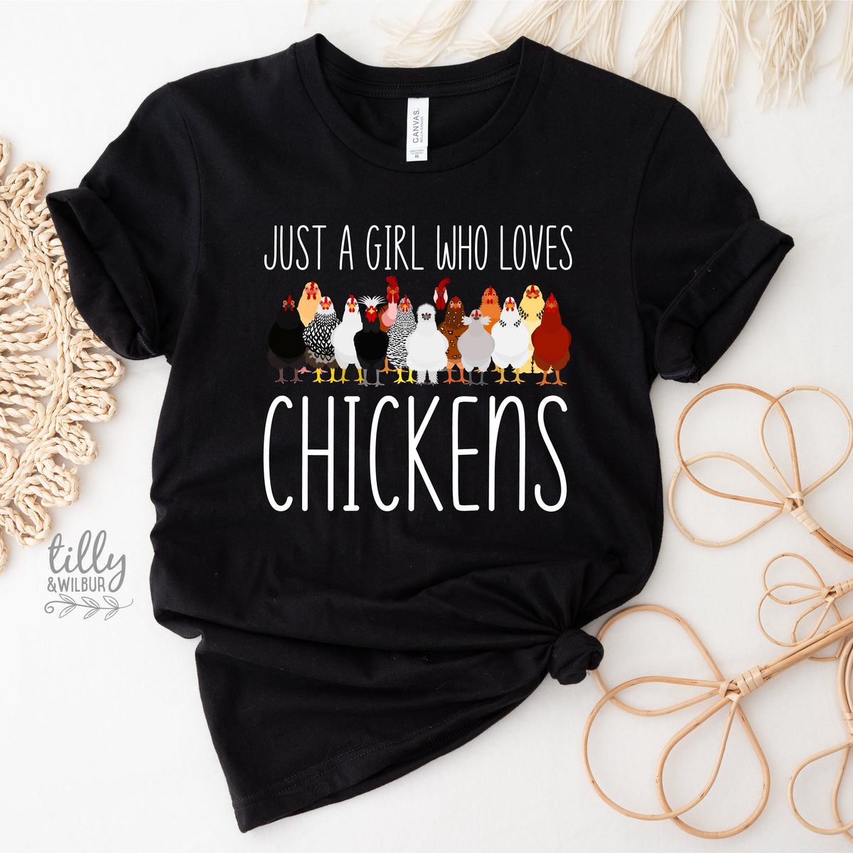 Just A Girl Who Loves Chickens Shirt | Chicken Lover T-Shirt