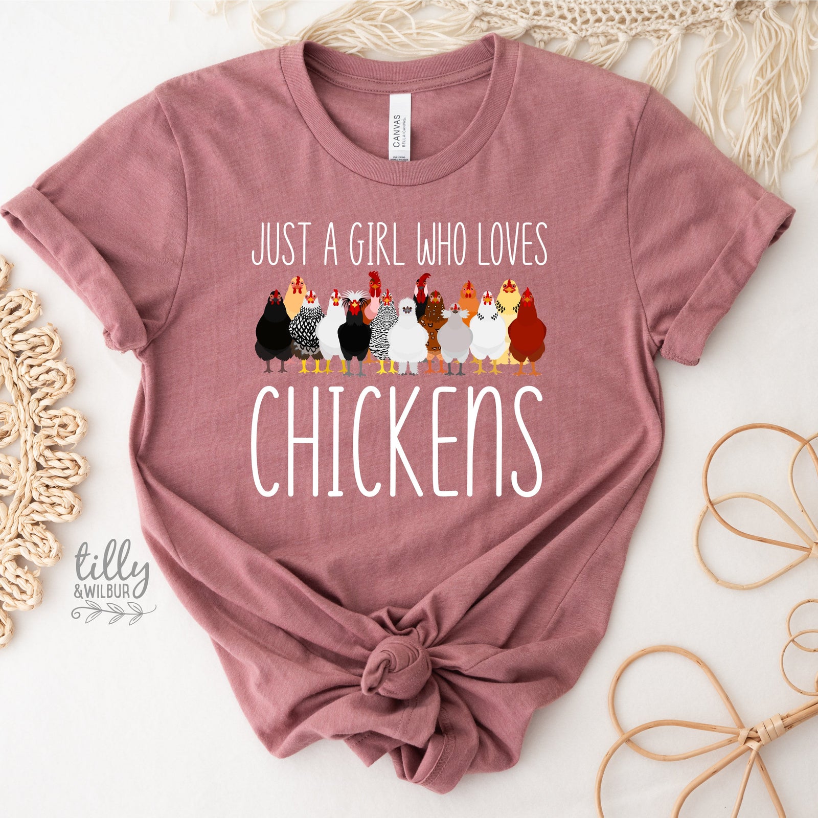 Just A Girl Who Loves Chickens Shirt | Chicken Lover T-Shirt