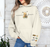 Classic Winnie the Pooh Mother's Day Gift, Ecru Hoodie With Est Year and Character with Name/s on Sleeve