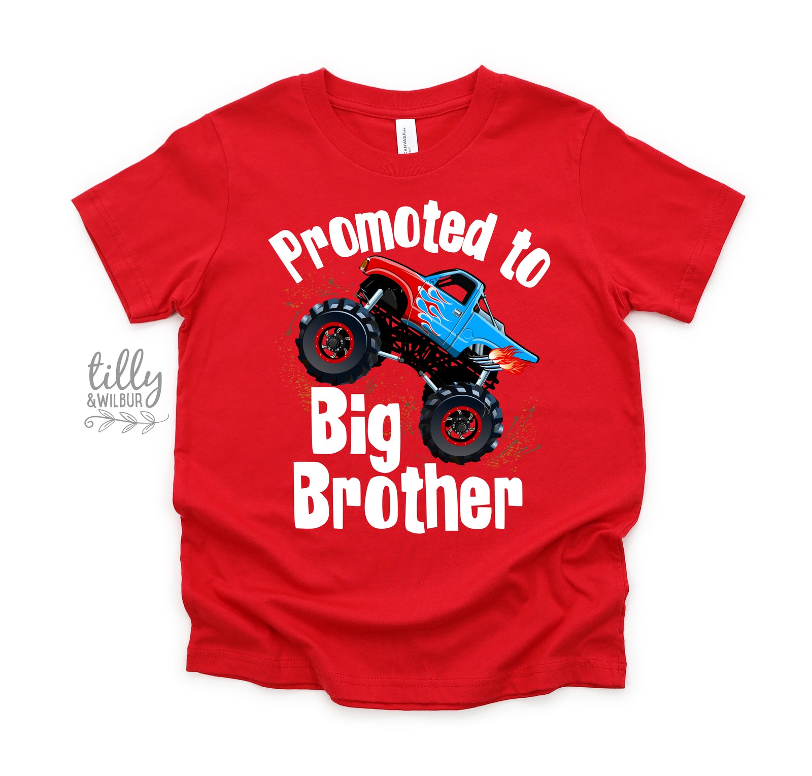Promoted to Big Brother Monster Truck Shirt | Big Brother Announcement Shirt | Truck Kids T-Shirt Australia