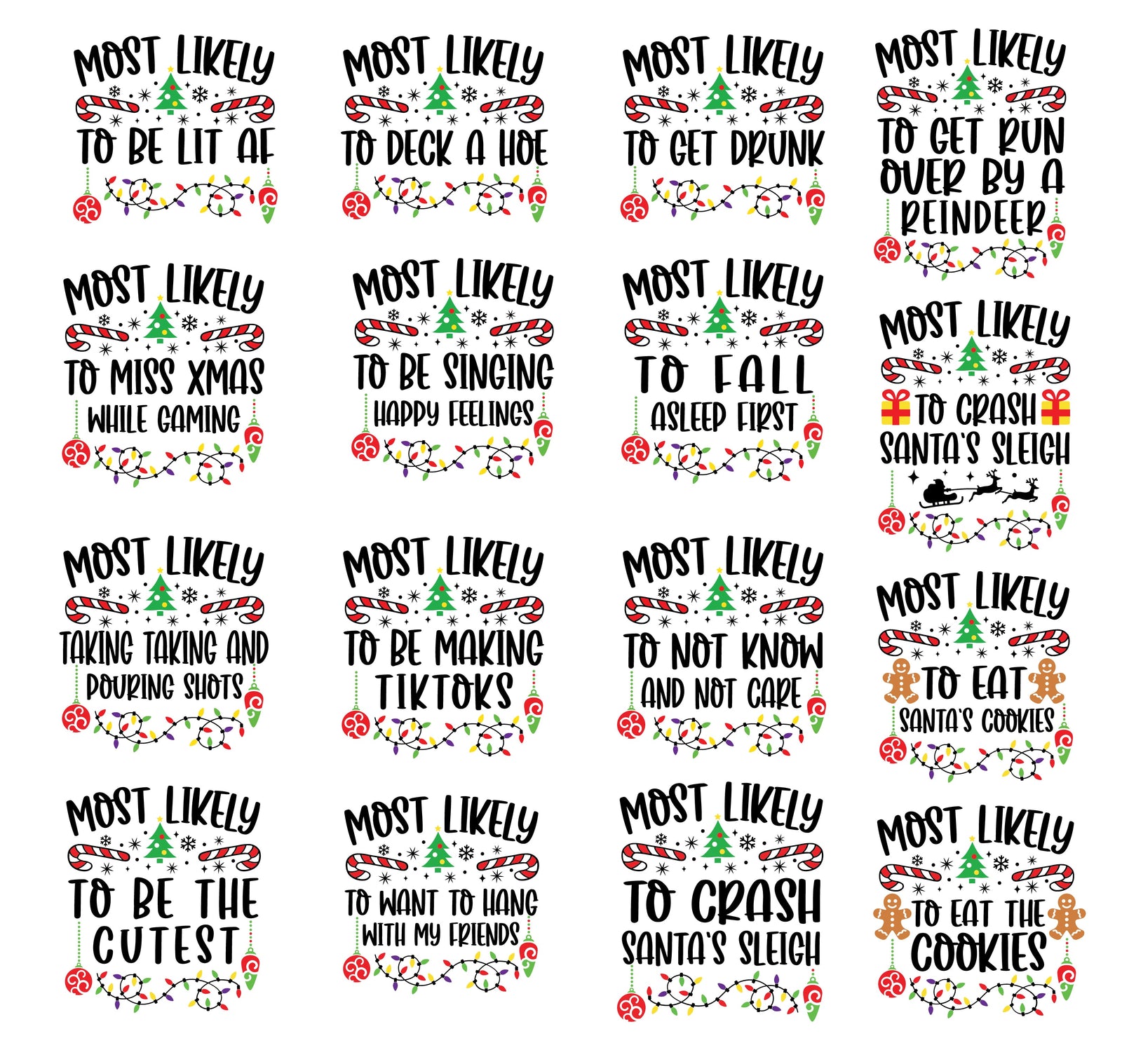 Most Likely To Matching Family Christmas (MORE COLOURS & STYLES)