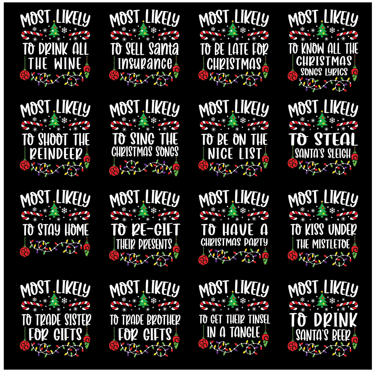 Most Likely To Matching Family Christmas (MORE COLOURS &amp; STYLES)